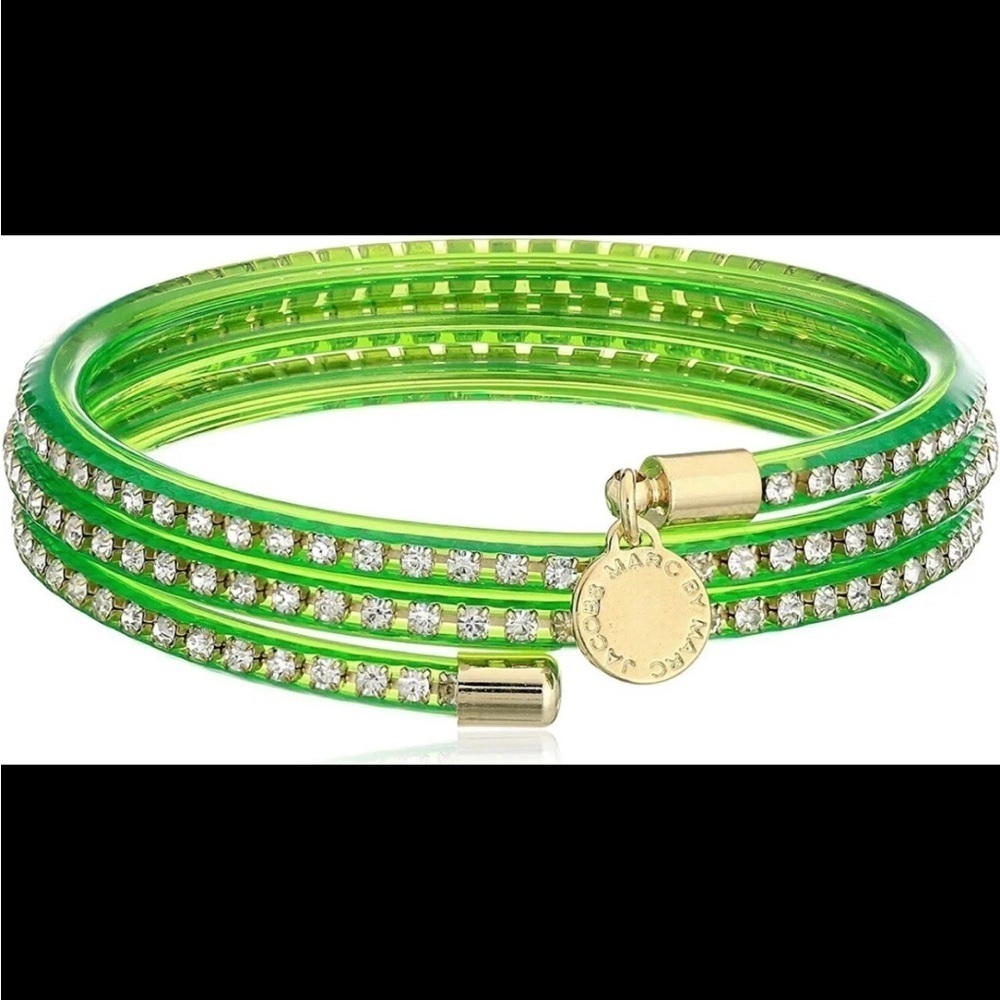 Marc Jacobs Vibrant Green and Gold Bracelet